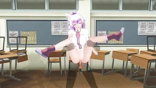 3D HENTAI Schoolgirl handfucked in pussy