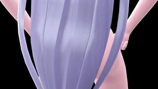 【MMD】Bubble Butt Long-haired Rems hip shaking【R-18】
