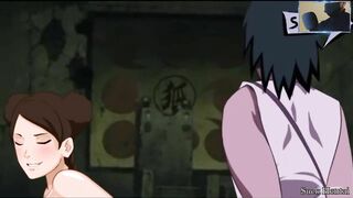 Sasuke fuck Sakura and Tenten
