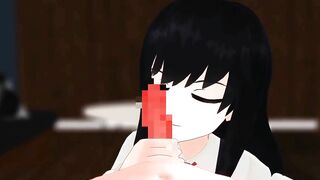 Blowjob from stepsister 【Hentai 3D】
