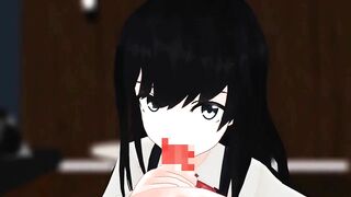 Blowjob from stepsister 【Hentai 3D】