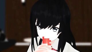 Blowjob from stepsister 【Hentai 3D】