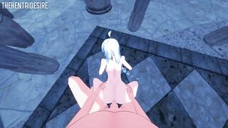 Shenhe Hair Pulled Doggystyle Hentai Genshin Impact