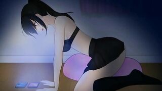 推しの顔と射精動画を一緒に見ながらまんずり♥女の子の秘密のオナニー - エロアニメ