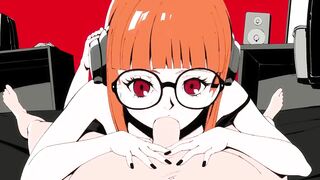 Futaba Sakura - Blowjob from gamer girl (Persona 5) 【Hentai】