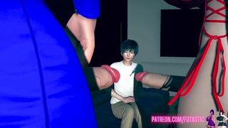 Futa Nico Robin and Boa Hancock fuck a guy [Futa on Male]