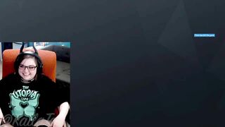 Busty BBW streamer flashes tits on stream!
