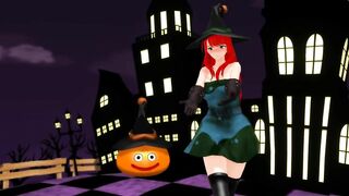 【MMD】Happy Halloween with a female wizard【R-18】