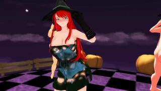 【MMD】Happy Halloween with a female wizard【R-18】