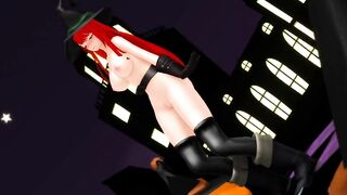 【MMD】Happy Halloween with a female wizard【R-18】