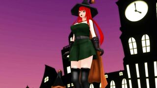 【MMD】Happy Halloween with a female wizard【R-18】