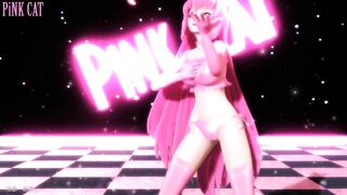 【MMD】Pink Neko Musume Megurine Luka - PiNK CAT【R-18】