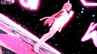 【MMD】Pink Neko Musume Megurine Luka - PiNK CAT【R-18】