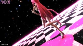 【MMD】Pink Neko Musume Megurine Luka - PiNK CAT【R-18】