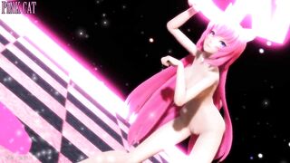 【MMD】Pink Neko Musume Megurine Luka - PiNK CAT【R-18】