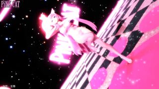 【MMD】Pink Neko Musume Megurine Luka - PiNK CAT【R-18】