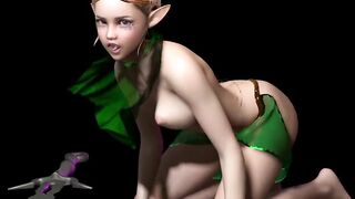 Perfect Tits ELF ENCHANTRESS Puts Down Sword and TAKES HUGE DILDO