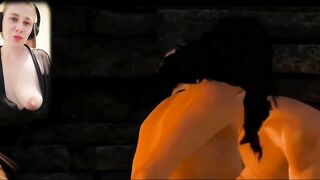 I'm playing the game Witcher  and touch myself