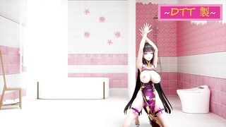 HONKAI IMPACT MEI RAIDEN HENTAI DANCE MMD UNDRESS 3D BIG BOOBS CHINESE DRESS SOFT BLACK HAIR COLOR E