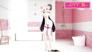 HONKAI IMPACT MEI RAIDEN HENTAI DANCE MMD UNDRESS 3D BIG BOOBS CHINESE DRESS SOFT BLACK HAIR COLOR E