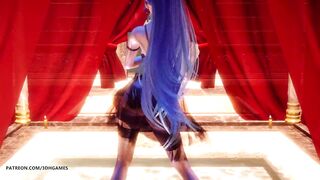[MMD] Ankha Dance Kaisa Hot Striptease Dance League of Legends KDA Uncensored Hentai