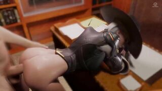 Ashe-CumOnMe HMV Compilation (Overwatch)【Hentai 3D】