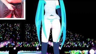 Hatsune Miku Fingering On Stage & Squirting On The Crowd