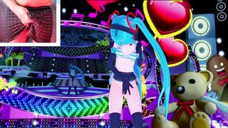 Hatsune Miku Fingering On Stage & Squirting On The Crowd