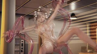 Nyotengu Blacked at office [3D Realistic Hentai]