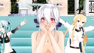 【MMD】Whimsical Mercy with half-naked girls【R-18】