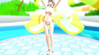 【MMD】Sakuya thighs jiggle (moon light dancing)【R-18】