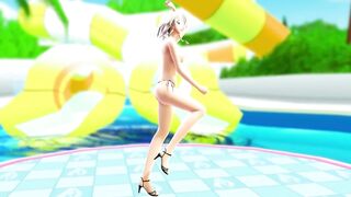 【MMD】Sakuya thighs jiggle (moon light dancing)【R-18】