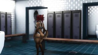 CUMMING HARD IN SHOWER QUICKIE - Made by @barry_sl / Second Life Yiff