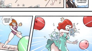 Sister throwdown - Boobs giantess growth