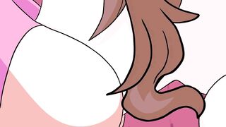 Friday Night Funkin Animation QT and Soft GF Rubbing and Fingering Their Tits and Asses On Stage