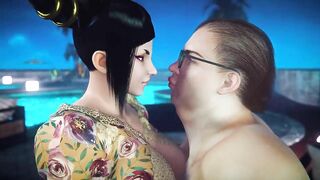 Bitch loves her daddy with a fat cock【Hentai 3D】