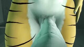 Tiger Futa Blowjob POV (SOUND) - By DahSharky
