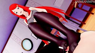 Naruto's Mom Kushina Uzumaki Strokes your Cock Until Cumshot - Anime Hentai 3d