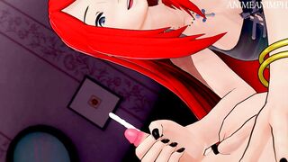Naruto's Mom Kushina Uzumaki Strokes your Cock Until Cumshot - Anime Hentai 3d