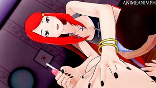 Naruto's Mom Kushina Uzumaki Strokes your Cock Until Cumshot - Anime Hentai 3d