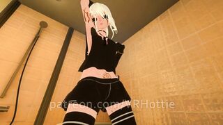 Horny Babe Fucks Dildo on Bathtub POV Lap Dance VRChat ERP Riding Dick Grinding Petite Slut