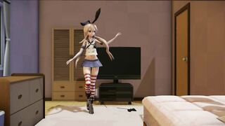 【MMD】[Shimakaze] I tried to dance Gokuraku Jodo again ♥【R-18】