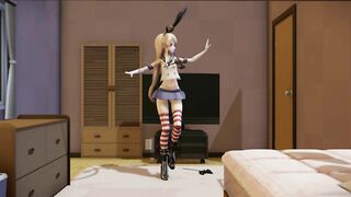 【MMD】[Shimakaze] I tried to dance Gokuraku Jodo again ♥【R-18】