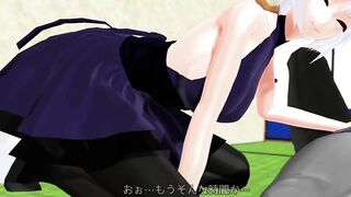 Wolfgirl loves to suck human cock【Hentai 3D】