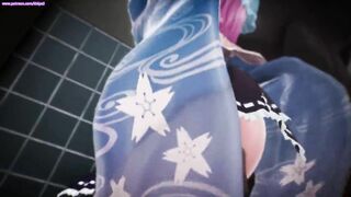 NTR Touhou (Sex in the toilet)【Hentai 3D】