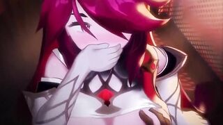 Rosaria Genshin Impact Hidden Sex POV【Hentai】