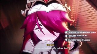 Rosaria Genshin Impact Hidden Sex POV【Hentai】