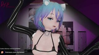 Sexy Petite CatGirl Mia Play Blender MMD 1546