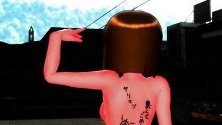 【MMD】Yukiho (Pissing in the end)【R-18】