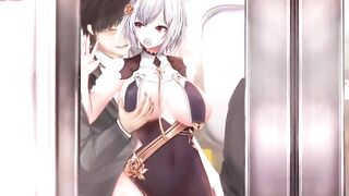 Thighsex+Multiple Sex with subway slut【Hentai】